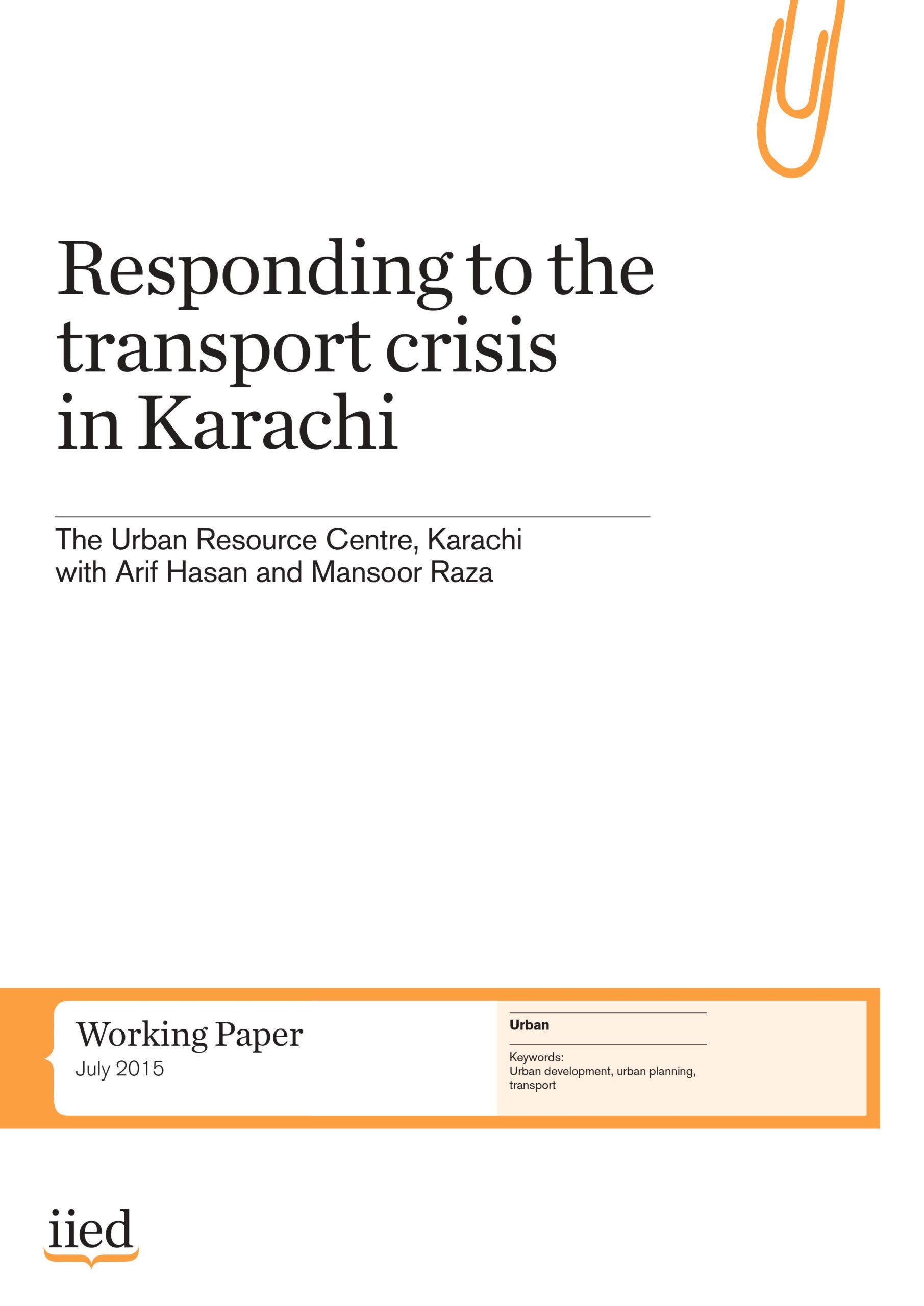Responding to the Transport Crisis in Karachi